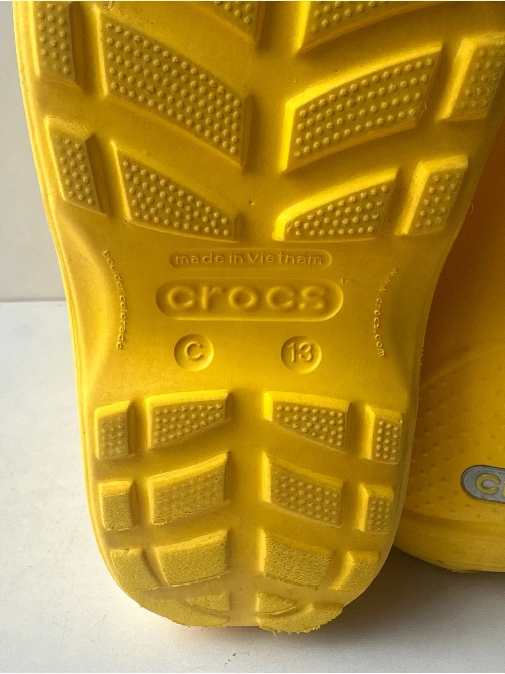 Crocs Handle It Rain Boots Kids Yellow Waterproof Pull On C13 Rubber Shoes